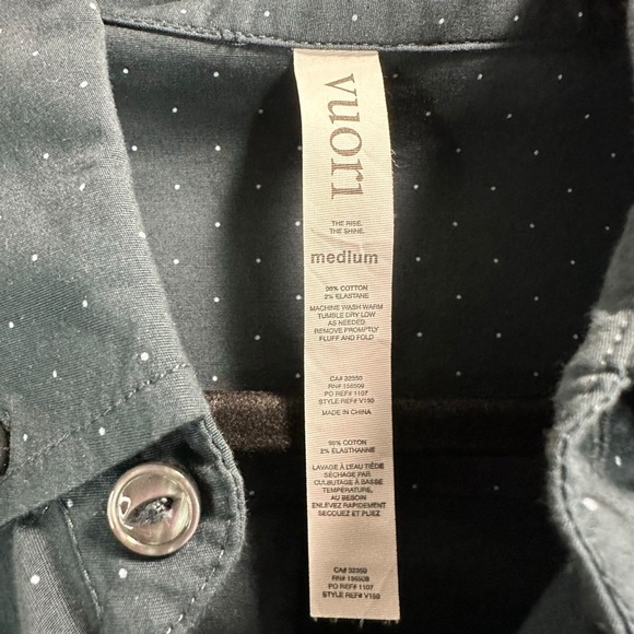 VUORI Crest Short Sleeve Button-down Shirt In Indigo Micro Dot - Picture 5 of 5